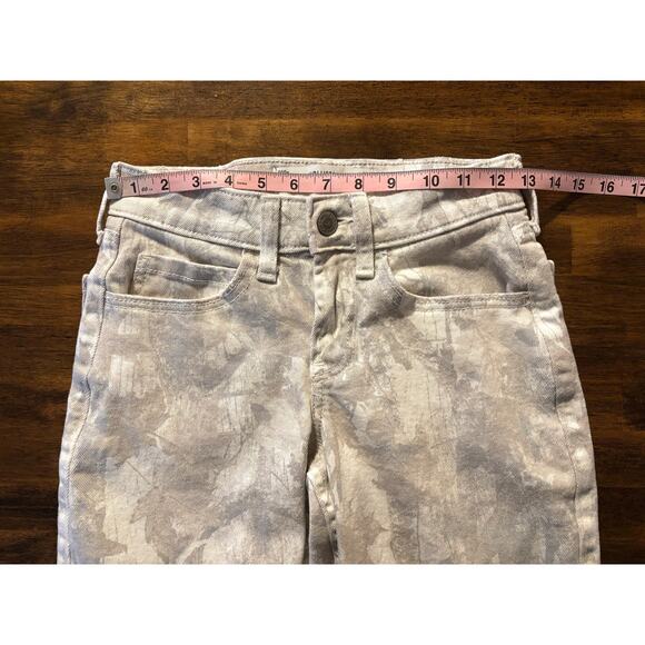 Hollister Women’s 000 / 23 Jeans Low Rise Baggy White Camo Denim Wide Leg Y2k - Picture 9 of 16